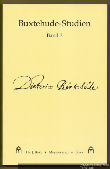  - Buxtehude-Studien, Band 3.