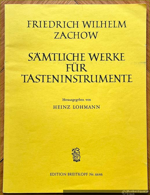  - Sämtliche Werke für Tasteninstrumente: I. Choralbearbeitungen. II. Freie Kompositionen (= Edition Breitkopf, Nr. 6646).