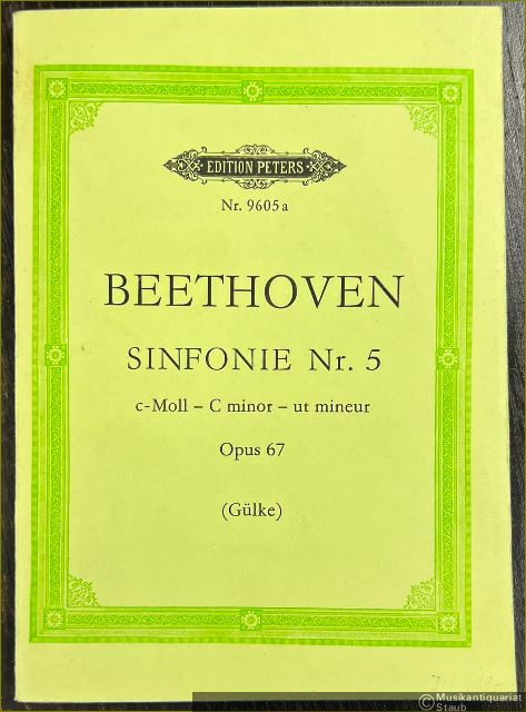  - Sinfonie Nr. 5 c-Moll, Opus 67 (= Edition Peters, Nr. 9605a) [Taschenpartitur].