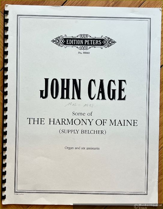  - Some of Harmony of Maine (Supply Belcher) (= Edition Peters, No. 66840). Organ and six assistants.