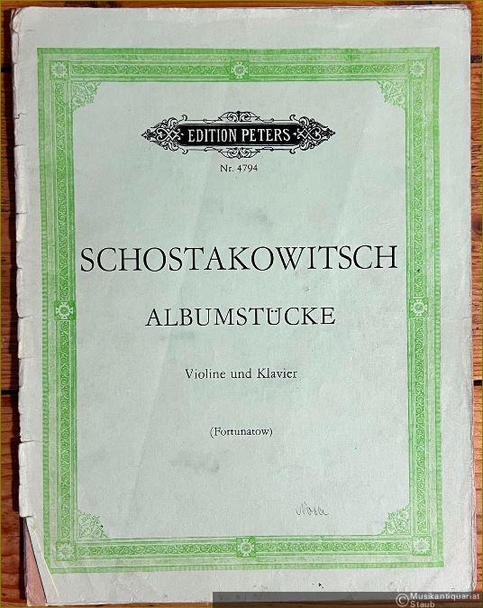  - Albumstücke für Violine und Klavier (= Edition Peters, Nr. 4794).
