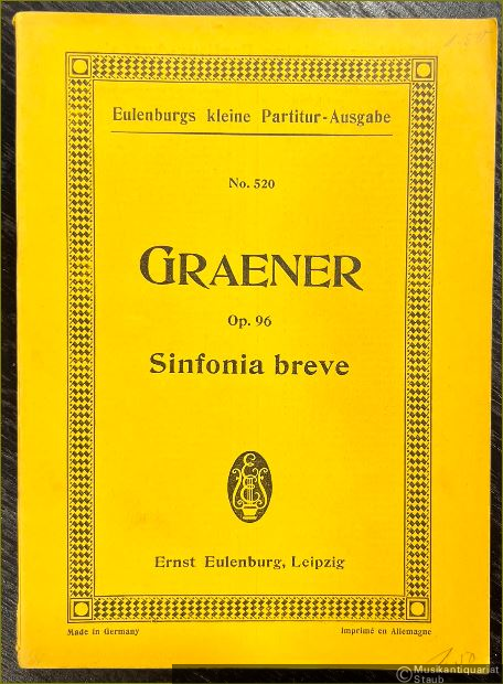 - Sinfonia breve für Orchester, Op. 96 (= Eulenburgs kleine Partitur-Ausgabe, No. 520).