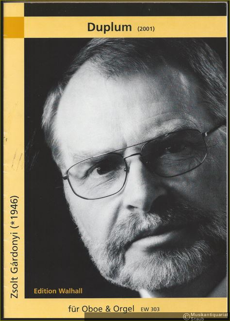  - Duplum für Oboe und Orgel (2001) (= Edition Walhall 303).