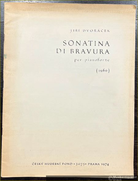  - Sonatina di Bravura per Pianoforte (1960).