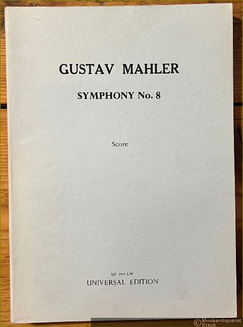  - Symphony No. 8 (= Universal Edition 1000 L W). Score.