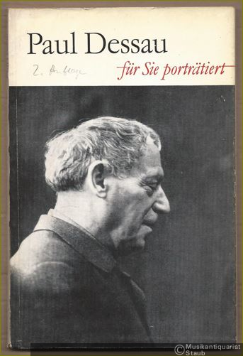  - Paul Dessau. Für Sie porträtiert von Fritz Hennenberg.