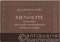 Menuette für Altblockflöte oder ein anderes Melodieinstrument und Klavier (Cembalo). Partitur und 1 Stimme.
