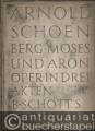 Moses und Aron. Oper in drei Akten (= Edition Schott, Nr. 4935). Klavierauszug.