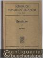 Leviticus (= Handbuch zum Alten Testament, Erste Reihe 4).