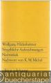 Vergebliche Aufzeichnungen. Nachtstück (= edition suhrkamp 23).