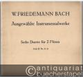 Sechs Duette für 2 Flöten. Heft II (= Ausgewählte Instrumentalwerke, Edition Breitkopf, Nr. 5656).