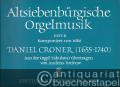 Altsiebenbürgische Orgelmusik. Komponiert um 1680. Heft II  (= Edition Breitkopf, Nr. 6674).