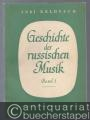 Geschichte der russischen Musik, Band 1. 1. Lieferung.
