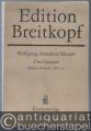 Don Giovanni oder Der bestrafte Wüstling, KV 527. Heiteres Drama in zwei Aufzügen (= Edition Breitkopf, Nr. 2180). Vollständiger Klavierauszug mit Text.