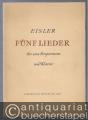 Fünf Lieder 1939 für eine Singstimme und Klavier (= Collection Litolff, Nr. 5077).