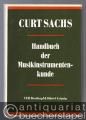 Handbuch der Musikinstrumentenkunde (= Kleine Handbücher der Musikgeschichte nach Gattungen, Band 12).