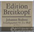 Quartett Nr. 2 a-Moll für zwei Violinen, Viola und Violoncello op. 51 Nr. 2 (= Edition Breitkopf, Nr. 6028). Stimmen.