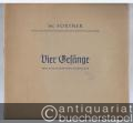 Vier Gesänge nach Worten von Hölderlin für tiefe Stimme mit Klavierbegleitung (= Edition Schott, Nr. 3639).