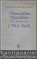 Thematisches Verzeichnis der Werke von C. Ph. E. Bach (1714-1788).