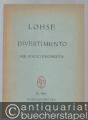 Divertimento für Streichorchester (= Edition Peters, Nr. 4688a). Partitur.
