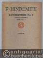 Kammermusik No. 4 für Solo-Violine und größeres Kammerorchester opus 36 No. 3 (= Edition Schott, Nr. 3442). Partitur.