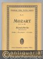 Streichtrio (Divertimento) für Violine, Viola und Violoncell Es dur - Mi b majeur - E b major KV 563 (= Eulenburgs kleine Partitur-Ausgabe, No. 70).