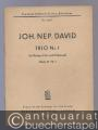 Trio Nr. 1 für Violine, Viola und Violoncell, Werk 33 Nr. 1 (= Breitkopf & Härtels Partitur-Bibliothek, Nr. 3607).