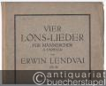 Vier Löns-Lieder für Männerchor a cappella, Op. 29. Partitur.