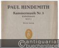 Kammermusik Nr. 3 (Cello-Konzert) für obligates Violoncell und 10 Solo-Instrumente, Op. 36 Nr. 2 (= Edition Schott, Nr. 1987). Klavierauszug.