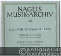 Quartett a-Moll für Klavier, Flöte, Viola, Violoncello Wq 93 (= Nagels Musik-Archiv, Nr. 222).