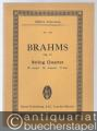 String Quartet Bb major - Sib majeur - B-Dur op. 67 (= Edition Eulenburg, No. 242). Partitur.