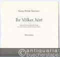 Ihr Völker, hört. Kantate am Fest der Heiligen Drei Könige für mittlere Stimme, Querflöte und Basso continuo (= Bärenreiter-Ausgabe 387).