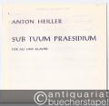 Sub tuum praesidium für Alt und Klavier. Partitur.