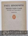 Neues vom Tage. Ouvertüre mit Konzertschluss (1929) (= Edition Schott, Nr. 3492). Partitur.