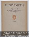 Quintett für Klarinette in B und Es, 2 Violinen, Viola und Violoncello op. 30 (1923) (= Edition Schott, Nr. 4560). Partitur.