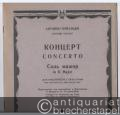 Koncert sol' machor dlja violoncelli s orkestrom / Concerto in G major for violoncello and orchestra.