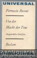 Von der Macht der Töne. Ausgewählte Schriften (= Reclams Universal-Bibliothek, Band 992).