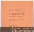 Rhapsodie (Ungarische Weisen) für Violine oder Violoncello und Klavier op. 49. Ausgabe für Violoncello und Klavier.