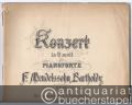 Konzert in G moll für Pianoforte von F. Mendelssohn Bartholdy Op. 25.
