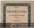 Klavier-Konzert in D-Moll op. 40 (= Edition Steingräber, Nr. 2397). Für zwei Klaviere vierhändig.