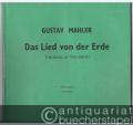 Das Lied von der Erde / The Song of the Earth (= Universal Edition, Nr. 3391). Klavierauszug / Vocal score.