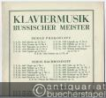 Klavierwerke / Compositions pour piano. Deux Poemes op. 71 [No. 1] (= Klaviermusik russischer Meister. Universal-Edition Nr. 7882).