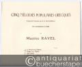 Le Reveil de la Mariee (= Cinq Melodies Populaires Grecques, 1). Avec accompagnement de Piano.