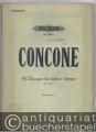 50 Lecons de chant pour le medium de la voix par J. Concone Opus 9 revues par Max Friedlaender (= Edition Peters, No. 980a). Für mittlere Stimme.