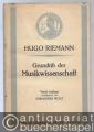 Grundriß der Musikwissenschaft (= Wissenschaft und Bildung. Einzeldarst. aus allen Gebieten des Wissens 34).