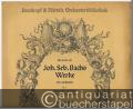 Musik (Bücher/Noten) » Noten/Partituren - Joh. Sebastian Bachs Werke. Für Orchester, Nr. 3, Ouvertüre in D-Dur (= Breitkopf & Härtels Orchesterbibliothek, Nr. 2603 a/b). Cembalo mit 10 Stimmheften. [nur 6 Stimmen vorhanden].