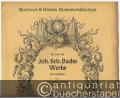 Musik (Bücher/Noten) » Noten/Partituren - Joh. Sebastian Bachs Werke. Für Orchester, Nr. 3, Ouvertüre in D-Dur (= Breitkopf & Härtels Orchesterbibliothek, Nr. 2603 a/b). Cembalo mit 10 Stimmheften. [nur 6 Stimmen vorhanden].