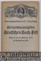 Dreiundzwanzigstes Deutsches Bach-Fest. Vom 10. bis 12. Oktober 1936 in Königsberg (Pr.). Bach-Fest-Buch.