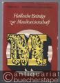 Hallesche Beiträge zur Musikwissenschaft (= Wissenschaftliche Beiträge der Martin-Luther-Universität Halle-Wittenberg 1968/8 (G1)).
