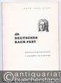 43. Deutsches Bach-Fest der Neuen Bach-Gesellschaft vom 6.-9. Dezember 1968 in Dresden. Bach-Fest-Buch.